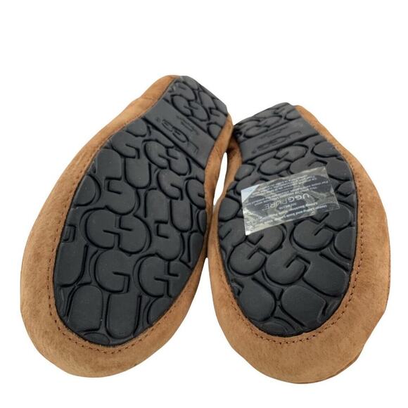 UGG Men's Ascot Brown Suede Wool Lining Moc Toe Moccasins Slippers Shoes 9 - Picture 10 of 12